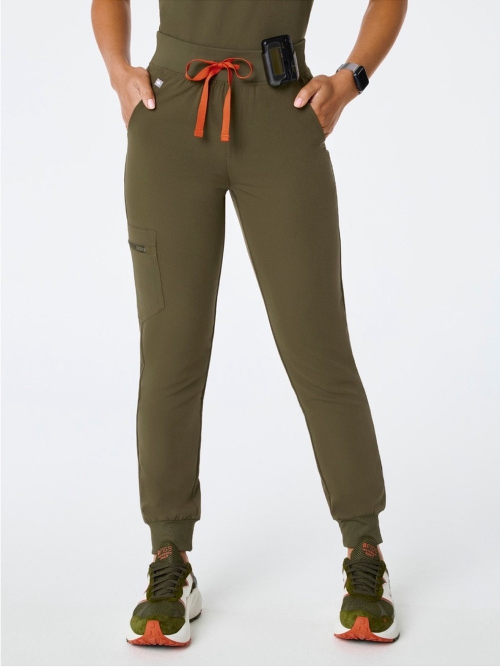 Figs Spruce Jogger Pants with Orange Drawstring